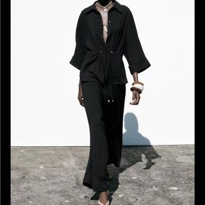 Zara Elegant Black Women's Wide Pants XL